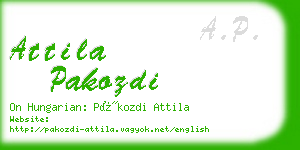 attila pakozdi business card